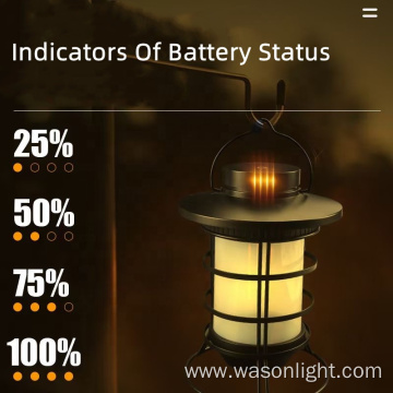 Wason Hot Sale New Heavy Duty Portable LED Lantern USB-C Rechargeable 3500K Warm White Stepless Dimming Outdoor Camping Lamp